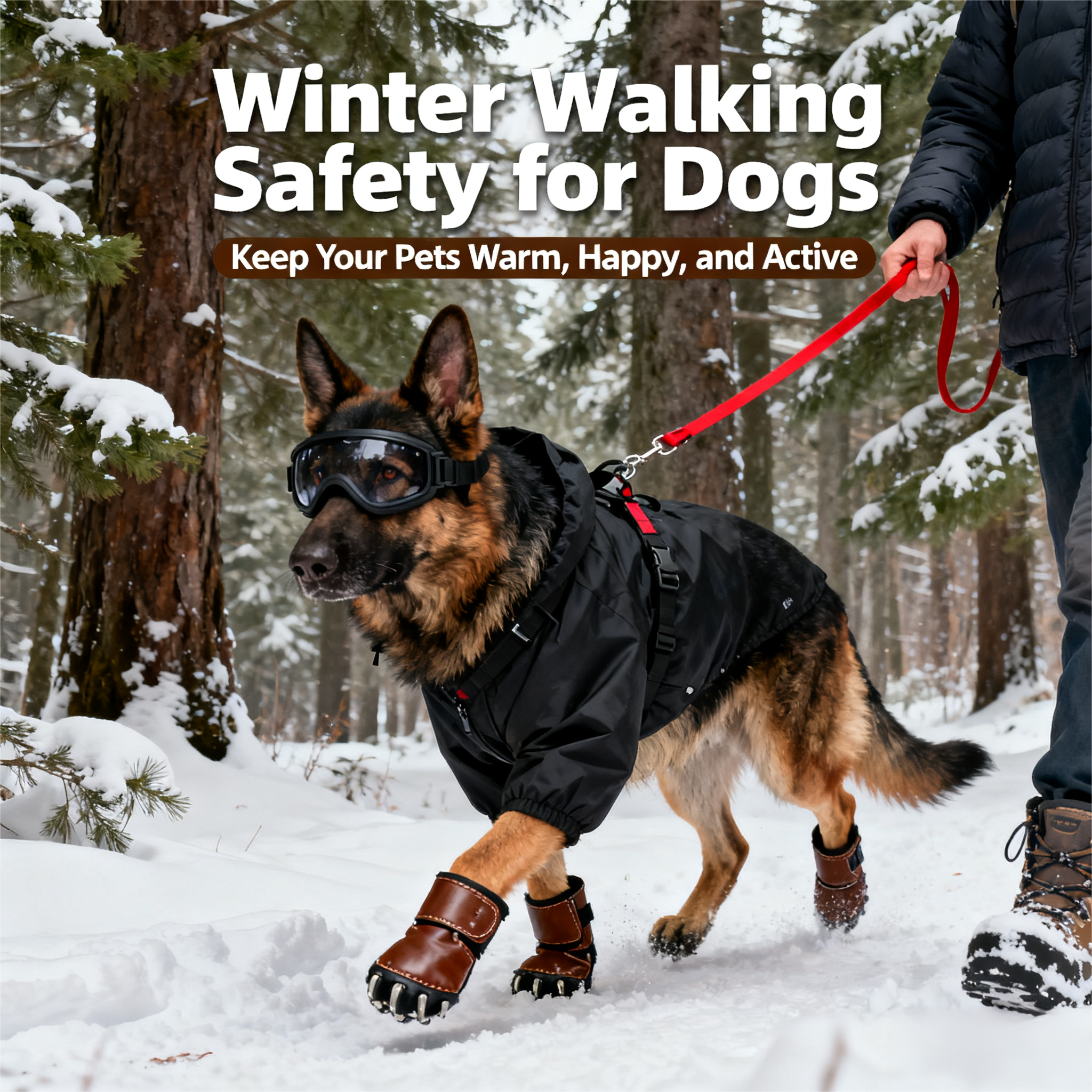 🧊 Winter Walking Safety for Dogs — Keep Your Pets Warm, Happy, and Active