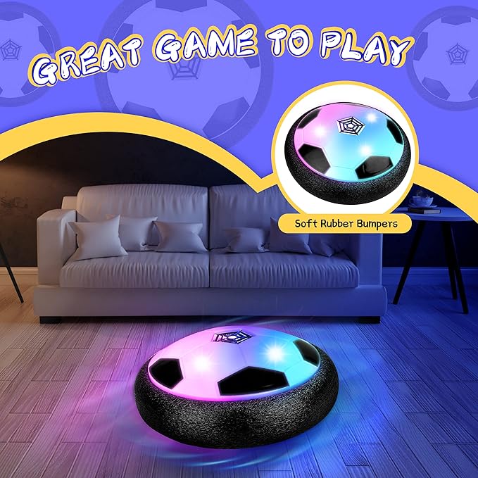 Interactive Cat and Dog Soccer Ball toy – Rechargeable Hover Soccer Ball with LED Lights & Motion Sensor