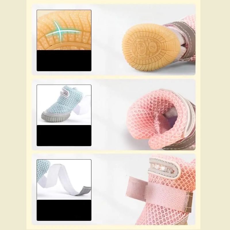 Dog Glowing shoes for Small Dogs (4 Pack)