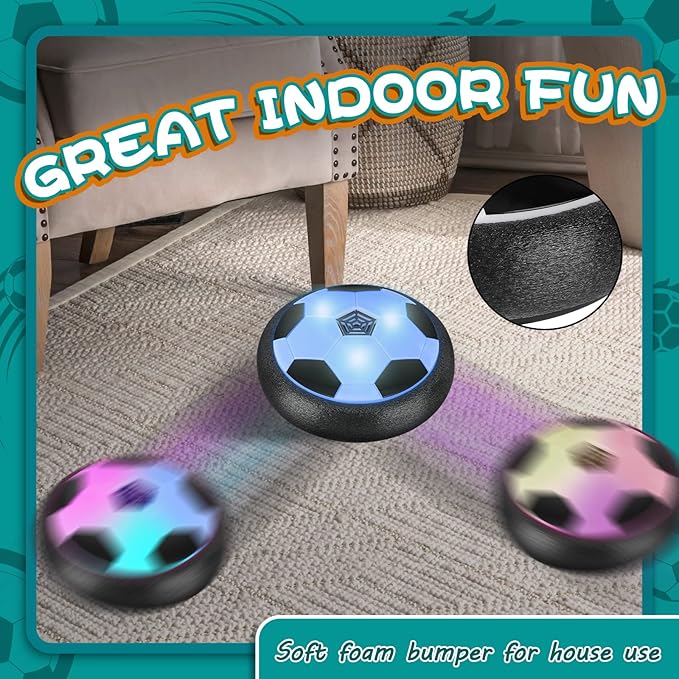 Interactive Cat and Dog Soccer Ball toy – Rechargeable Hover Soccer Ball with LED Lights & Motion Sensor