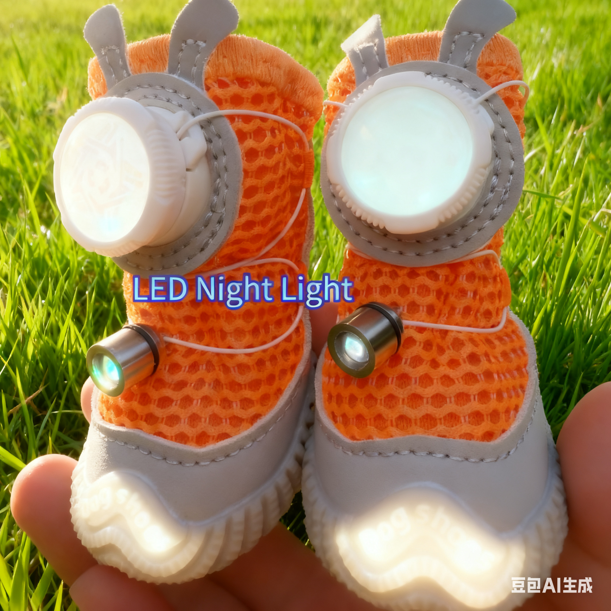 2026 Glowing Dog Shoes with LED Light （4pcs）Light up dog shoes Anti-Slip Sole Paw Protector Booties for Small Medium Dogs Hot Pavement Safety