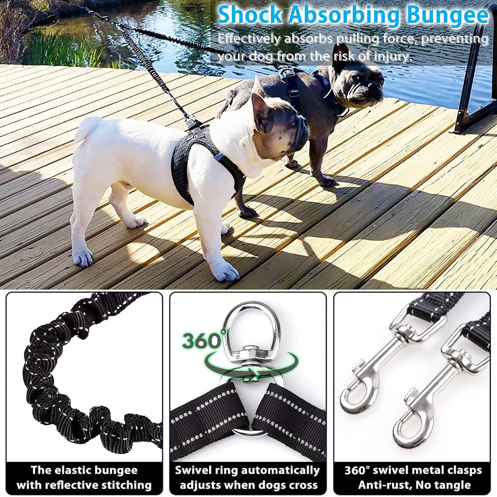 Tangle-Free Dual Leash for Two Dogs,16ft ,110bl