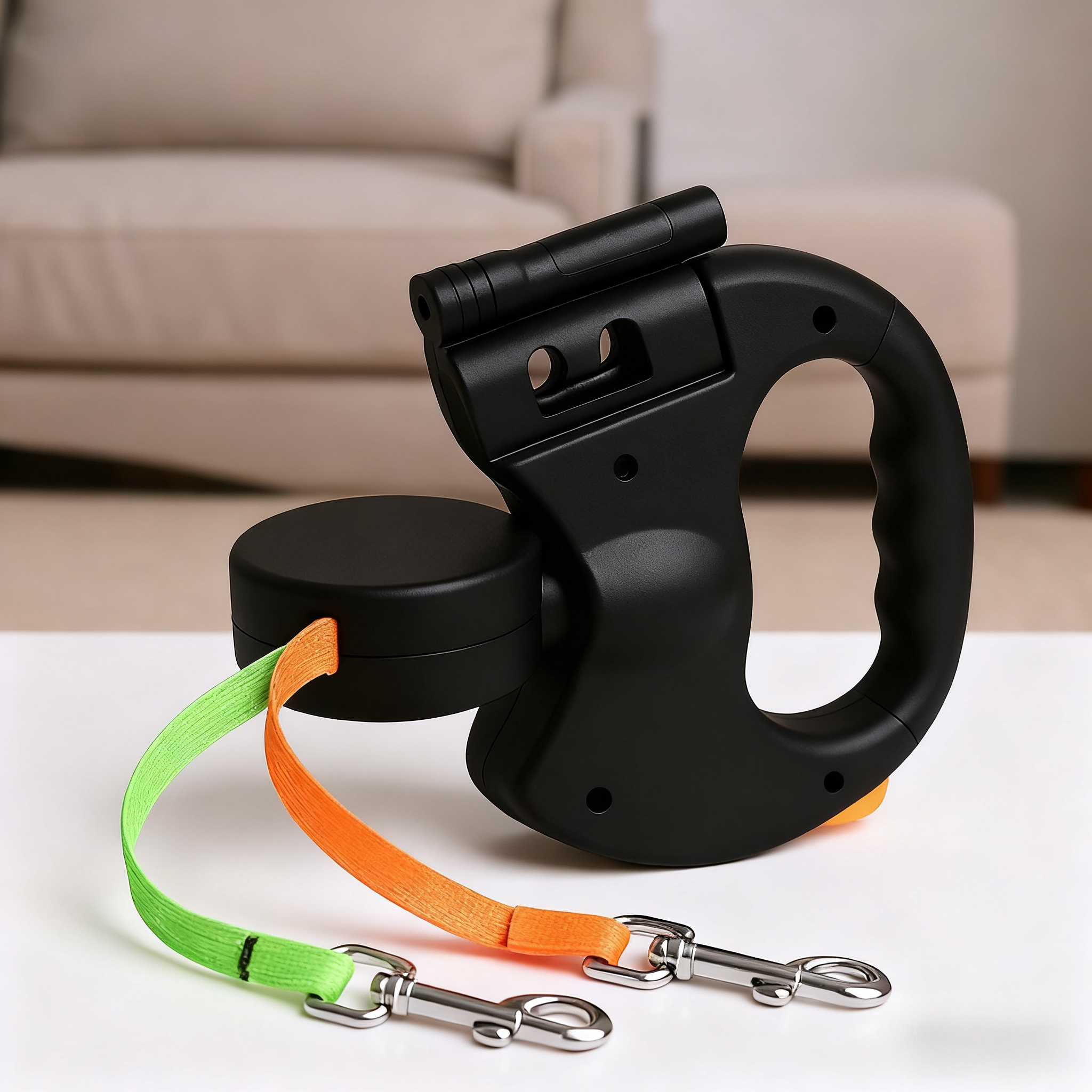 Tangle-Free Dual Dog Leash with 360° Swivel Head – For 2 Small to Medium Dogs (30 lbs)