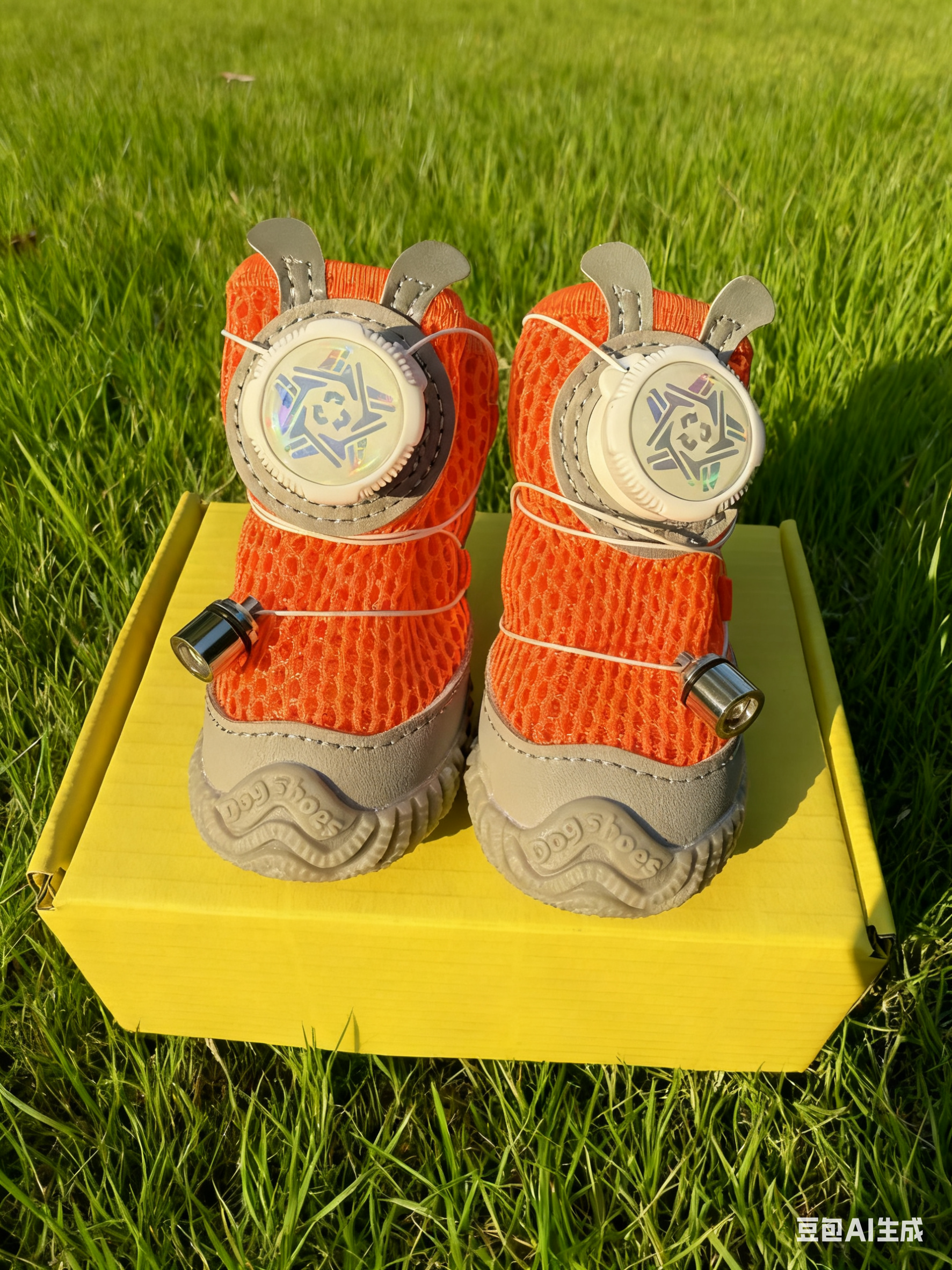 2026 Glowing Dog Shoes with LED Light （4pcs）Light up dog shoes Anti-Slip Sole Paw Protector Booties for Small Medium Dogs Hot Pavement Safety