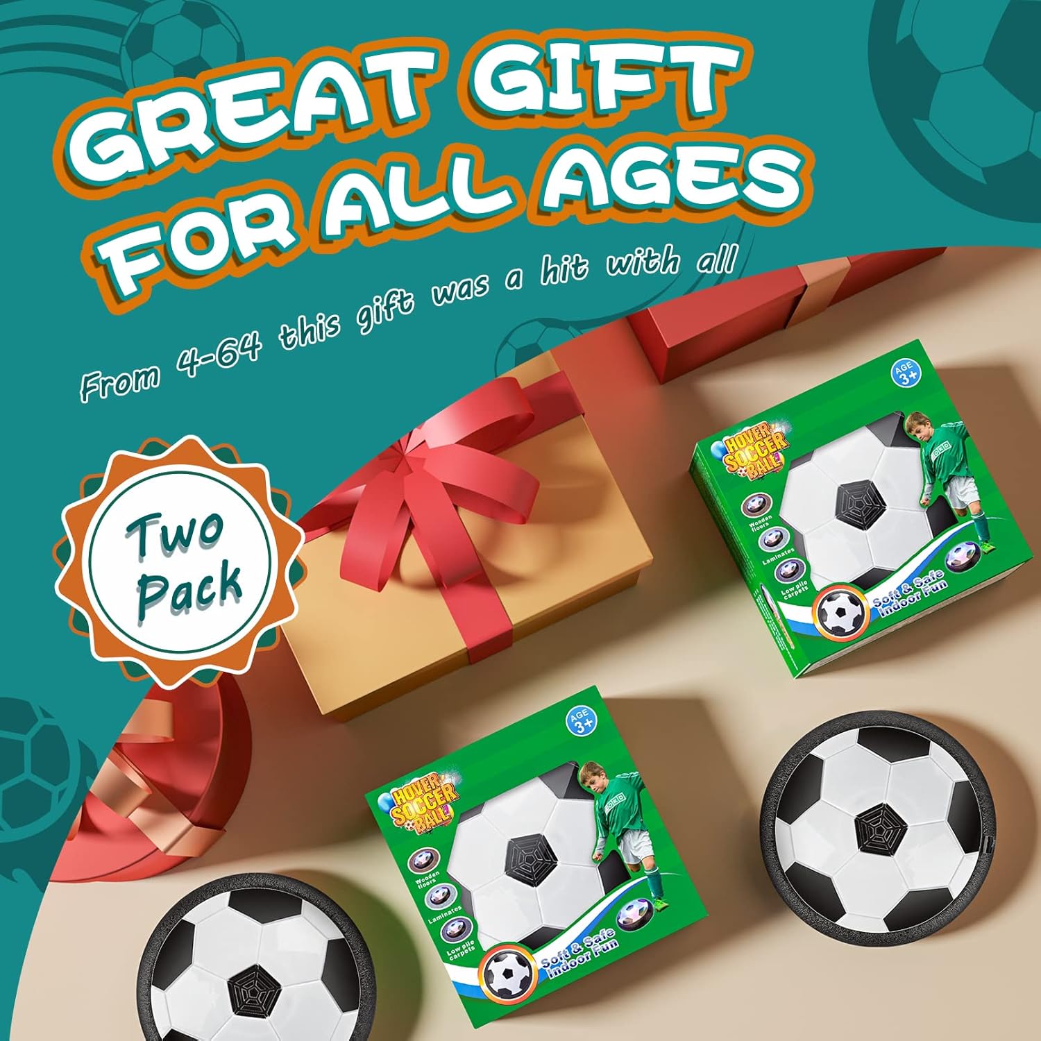 Interactive Cat and Dog Soccer Ball toy – Rechargeable Hover Soccer Ball with LED Lights & Motion Sensor