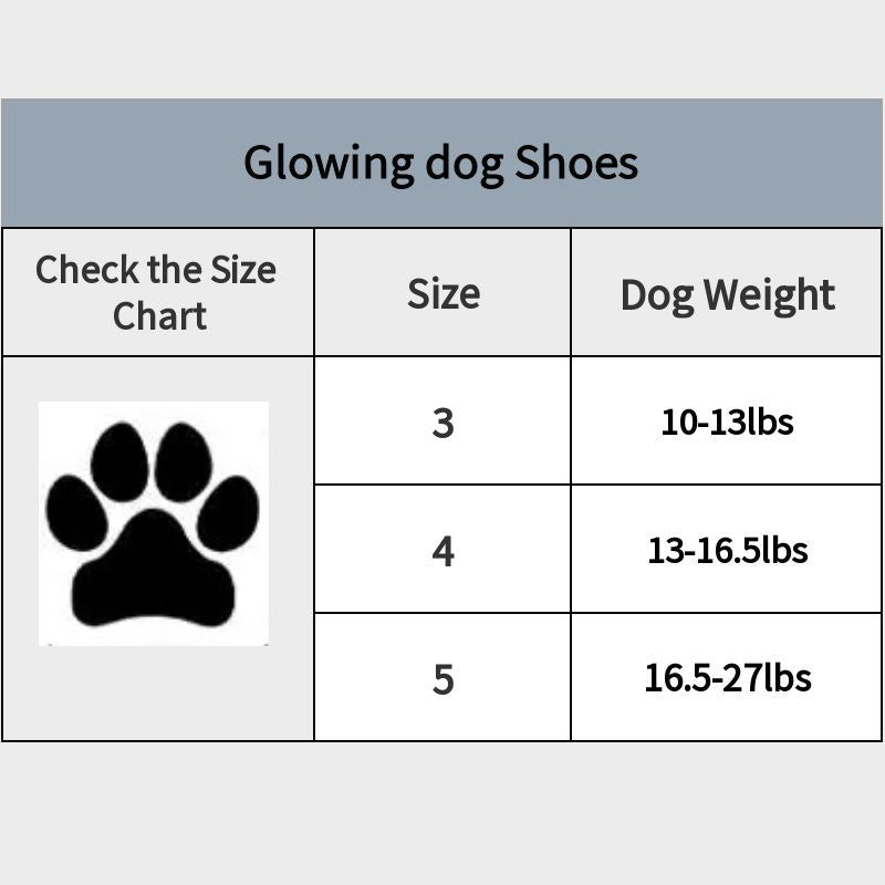 Dog Glowing Shoes: for Small & Medium Dogs